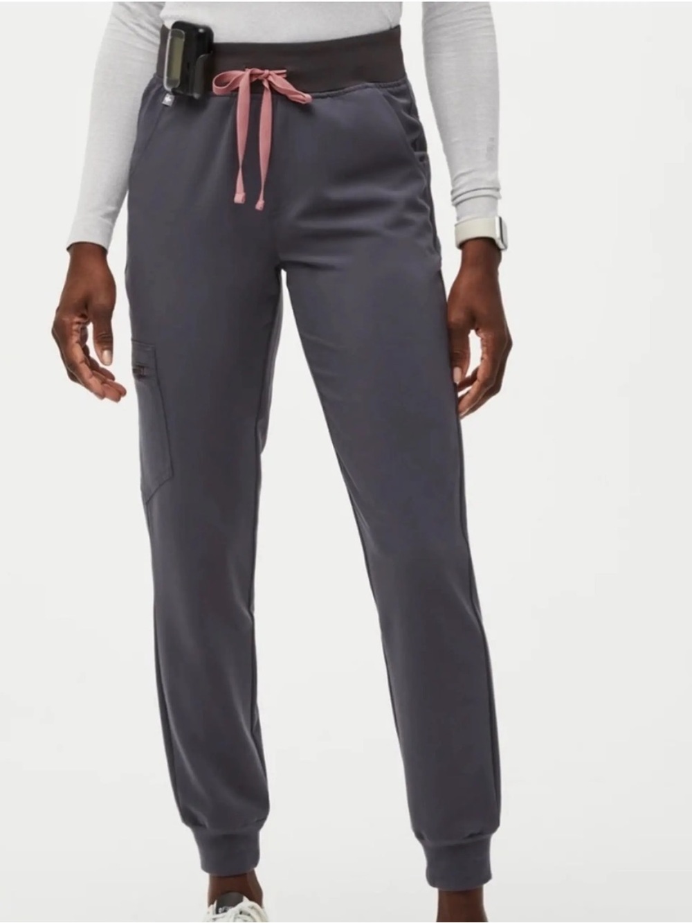 Figs Women's Zamora Joggers High Rise Scrubs Charcoal Grey Size XS